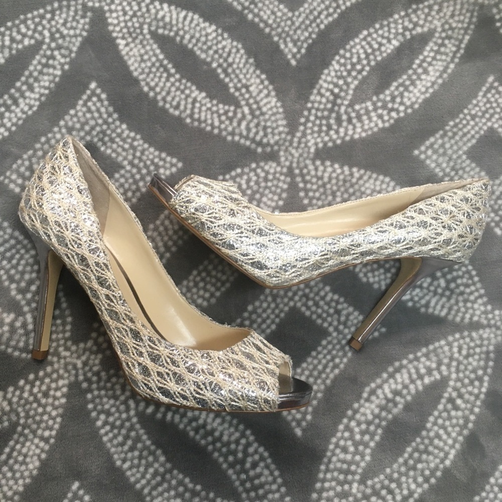 Enzo angiolini maiven evening peep‎ toe heels